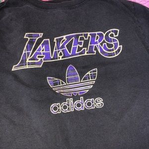 Lakers adidas plaid shirt
